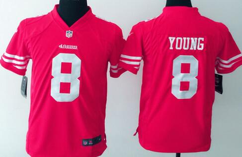nike San Francisco 49ers 8 Steve Young red kids youth football Jerseys