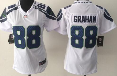 nike Seattle Seahawks 88 Jimmy Graham white women football Jerseys