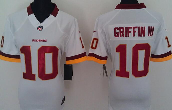 nike Washington Red Skins 10 Robert Griffin III white women football Jerseys