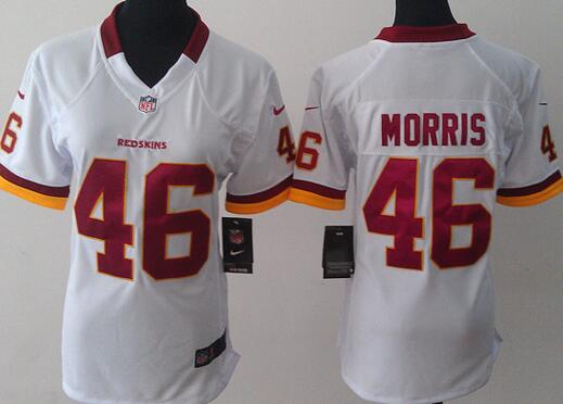 nike Washington Red Skins 46 Alfred Morris white women football Jerseys