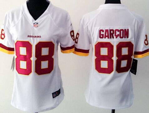 nike Washington Red Skins 88 Pierre Garcon white women football Jerseys