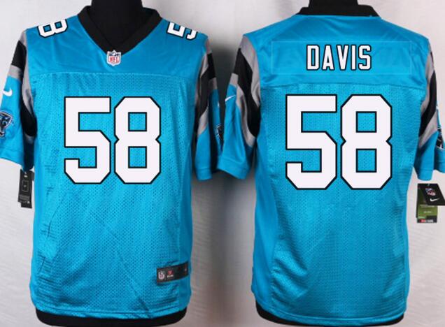 nike carolina panthers 58 Thomas Davis blue elite nfl jersey