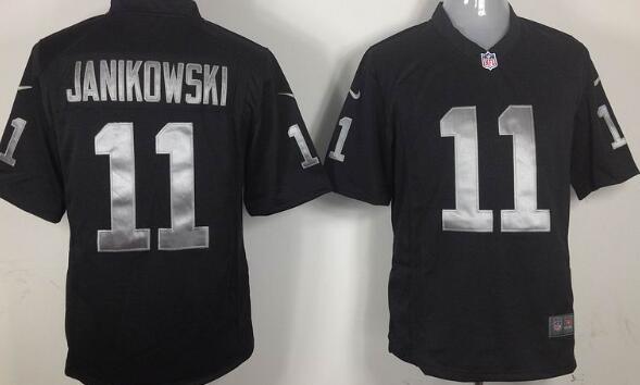 nike oakland raiders 11 sebastian janikowski black nfl game jerseys