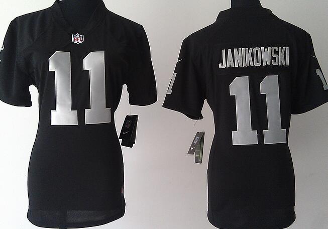 nike oakland raiders 11 sebastian janikowski black women football Jerseys