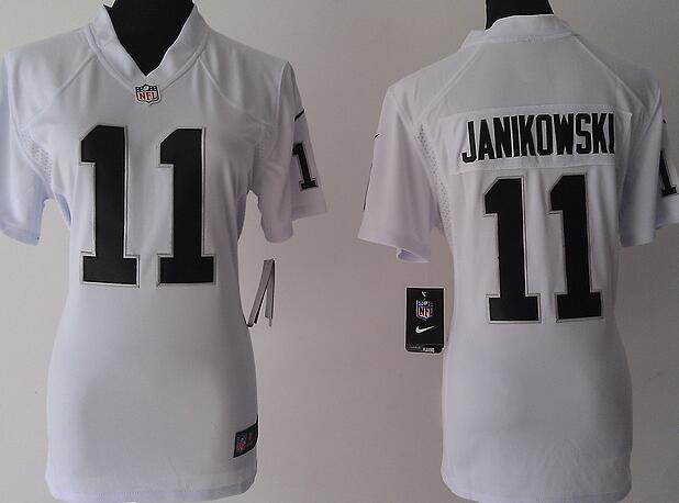 nike oakland raiders 11 sebastian janikowski white women football Jerseys