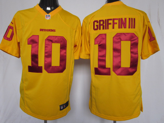 nike washington redskins 10 robert griffin iii game jerseys yellow nfl