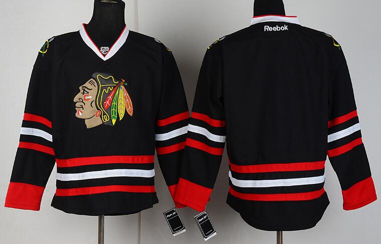 reebok Chicago Blackhawks black men nhl ice hockey jerseys