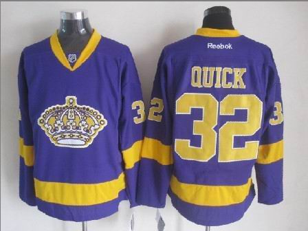 reebok Los Angeles Kings 32  Jonathan Quick purple men nhl ice hockey  jerseys