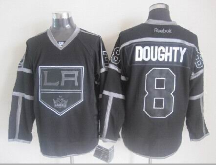 reebok Los Angeles Kings 8 Drew Doughty black men nhl ice hockey  jerseys