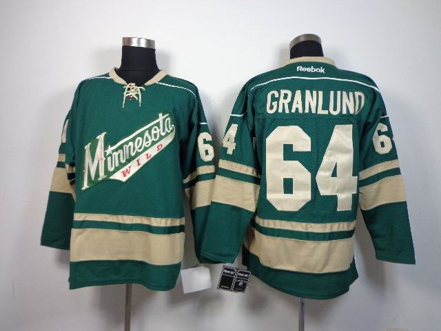 reebok Minnesota Mikael Granlund 64 green nhl ice hockey  jerseys