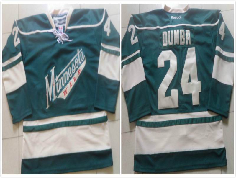 reebok Minnesota Wild 24 Mathew Dumba green nhl ice hockey  jerseys