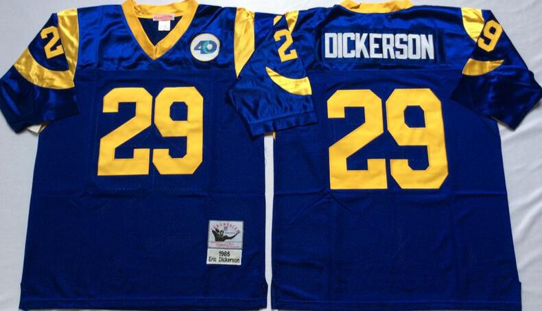 san louis rams Blue 29 DICKERSON MEN Throwback blue nfl Jersey