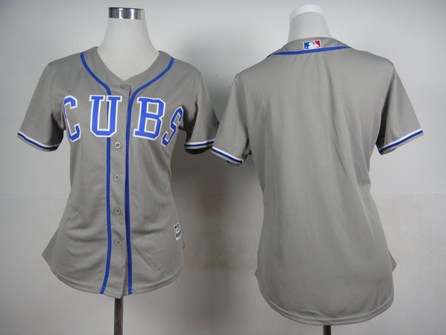 women Chicago Cubs blank gray MLB baseball jerseys