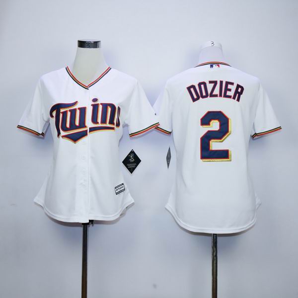 women Minnesota Twins #2 Brian Dozier Dark Blue white majestic baseball Jerseys