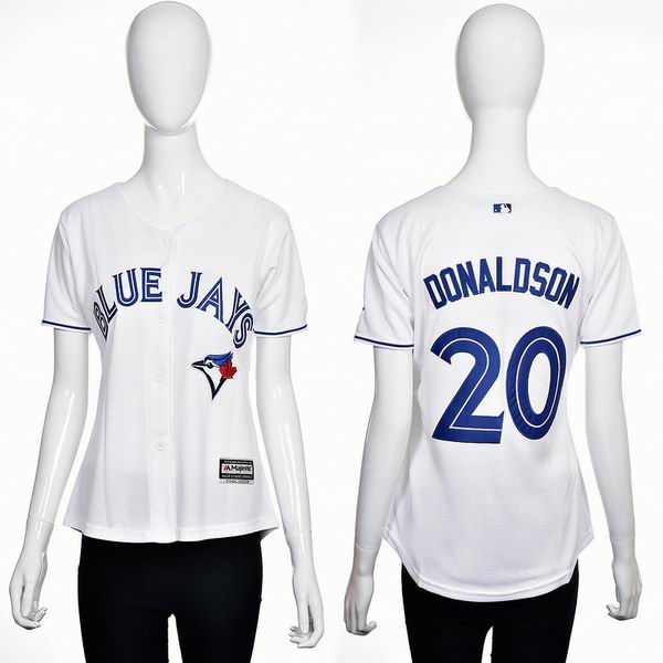 women Toronto blue jays #20 Josh Donaldson white Majestic baseball Jerseys