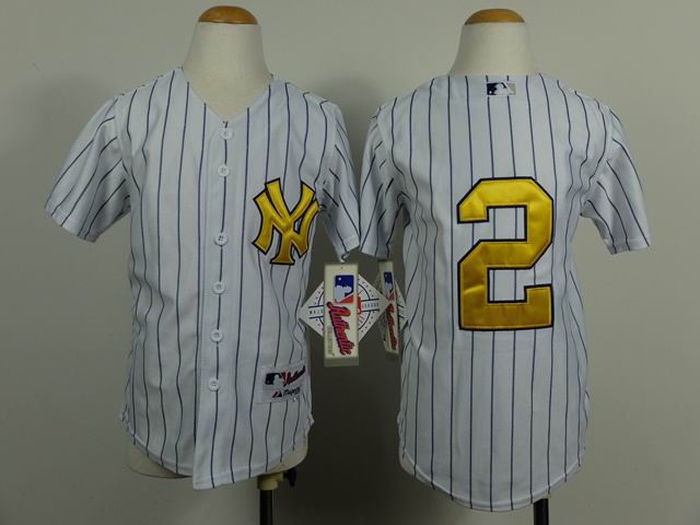 youth New York Yankees 2 Authentic Derek Jeter Fashion Gold Jersey Commemorative Retirement Patch