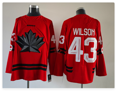 Men's Canada Hockey #43 Tom Wilson Red Stitched Jersey