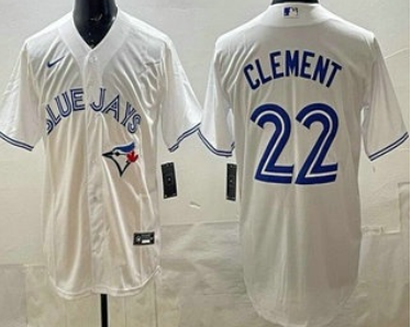 Men's Toronto Blue Jays #22 Ernie Clement White Cool Base Jersey