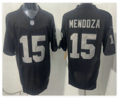 Men's Las Vegas Raiders #15 Fernando Mendoza Limited Black FUSE Vapor Jersey