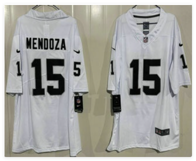 Men's Las Vegas Raiders #15 Fernando Mendoza Limited White Vapor Jersey