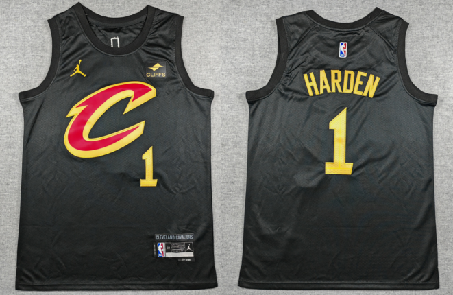 Men's Cleveland Cavaliers #1 James Harden Orange 2025-26 Stitched Basketball Jersey Men's Cleveland Cavaliers #1 James Harden Orange 2025-26 Stitched Basketball Jersey