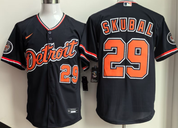 Men's Detroit Tigers #29 Tarik Skubal 2026   Stitched Baseball Jersey