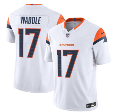 Men's Denver Broncos #17 Jaylen Waddle White 2026 F.U.S.E. Vapor Limited Stitched Football Jersey