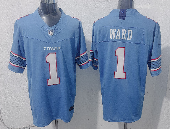 Men's Tennessee Titans #1 Cameron Ward White 2026 F.U.S.E. Vapor Limited Stitched Football Jersey Men's Tennessee Titans #1 Cameron Ward White 2026 F.U.S.E. Vapor Limited Stitched Football Jersey