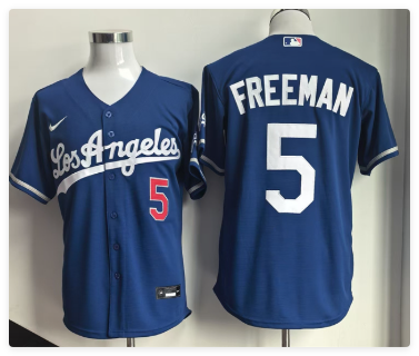 Men's Los Angeles Dodgers #5 Freddie Freeman Royal 2026 Gold Collection Stadium Stitched Baseball Jersey