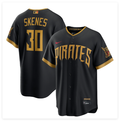 Men's Pittsburgh Pirates #30 Paul Skenes Black 2026 City Connect Stadium Stitched Stitched Baseball Jersey