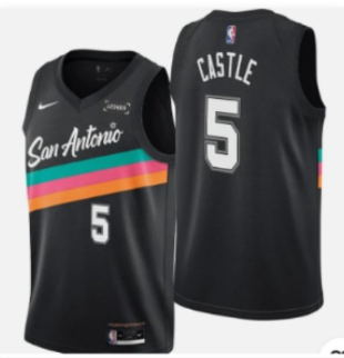 Men's San Antonio Spurs Men's Nike Stephon Castle stitched jersey Men's San Antonio Spurs Men's Nike Stephon Castle stitched jersey