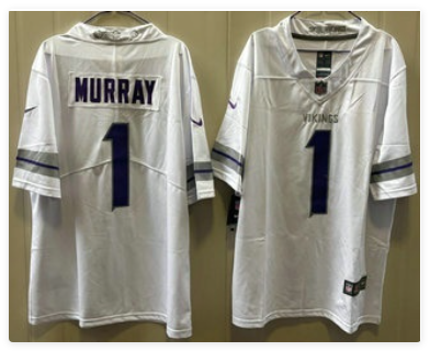 Men's Minnesota Vikings #1 Kyler Murray Limited White Alternate Vapor Jersey Men's Minnesota Vikings #1 Kyler Murray Limited White Alternate Vapor Jersey