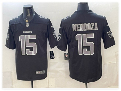 Men's Las Vegas Raiders #15 Fernando Mendoza Black Vapor Untouchable Limited Football Stitched Jersey Men's Las Vegas Raiders #15 Fernando Mendoza Black Vapor Untouchable Limited Football Stitched Jersey