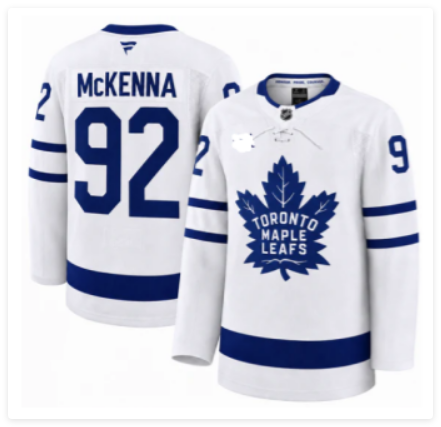 Men's Toronto Maple Leafs #92 Gavin McKenna Fanatics white Stitched Hockey Jersey Men's Toronto Maple Leafs #92 Gavin McKenna Fanatics white Stitched Hockey Jersey