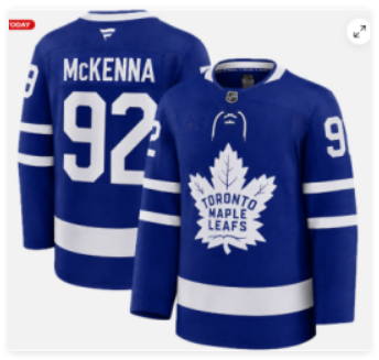 Men's Toronto Maple Leafs #92 Gavin McKenna Fanatics Blue Stitched Hockey Jersey Men's Toronto Maple Leafs #92 Gavin McKenna Fanatics Blue Stitched Hockey Jersey