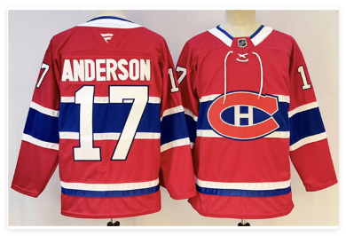 Men's Montreal Canadiens #17 Josh Anderson Stitched Jersey Men's Montreal Canadiens #17 Josh Anderson Stitched Jersey