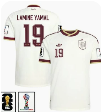 Lamine Yamal 19 Spain National Team 2026 x World Cup Patch Away Jersey
