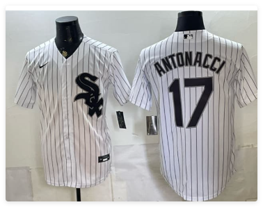 Men's Chicago White Sox #17 Sam Antonacci White Home Stitched Baseball Jersey Men's Chicago White Sox #17 Sam Antonacci White Home Stitched Baseball Jersey