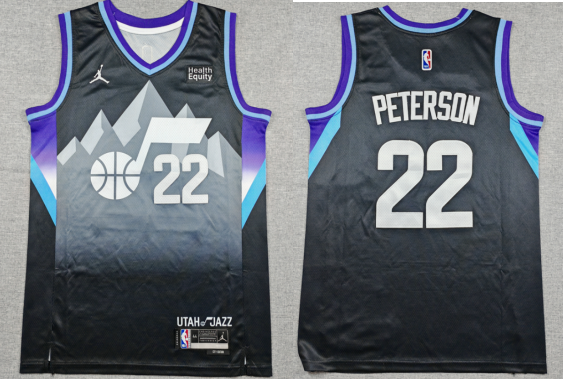Jordan Adult Utah Jazz Darryn Peterson 2026 NBA men's stitched jersey Jordan Adult Utah Jazz Darryn Peterson 2026 NBA men's stitched jersey