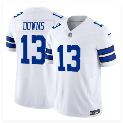 Men's Dallas Cowboys #13 Caleb Downs White 2026 Draft F.U.S.E Vapor Untouchable Limited Stitched Football Jersey Men's Dallas Cowboys #13 Caleb Downs White 2026 Draft F.U.S.E Vapor Untouchable Limited Stitched Football Jersey