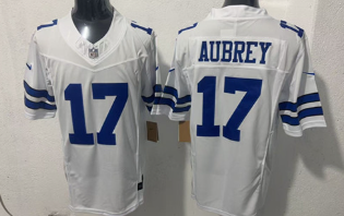 Men's Dallas Cowboys #17 Brandon Aubrey White 2026 F.U.S.E Vapor Untouchable Limited Stitched Football Jersey Men's Dallas Cowboys #17 Brandon Aubrey White 2026 F.U.S.E Vapor Untouchable Limited Stitched Football Jersey