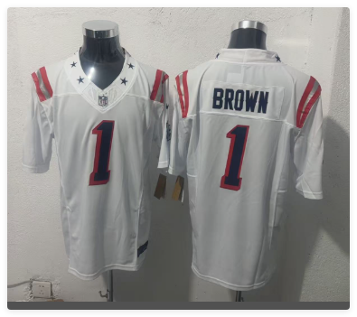 Men's New England Patriots #1 A.J. Brown Navy 2026 Draft F.U.S.E. Vapor Limited Football Stitched JerseyMen's NNew England Patriots #1 A.J. Brown Limited Football Stitched Jersey Men's New England Patriots #1 A.J. Brown Navy 2026 Draft F.U.S.E. Vapor Limited Football Stitched JerseyMen's NNew England Patriots #1 A.J. Brown Limited Football Stitched Jersey