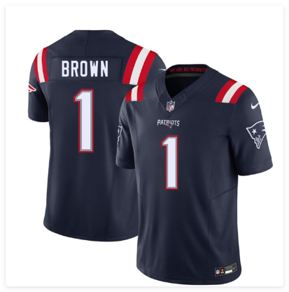 Men's New England Patriots #1 A.J. Brown Navy 2026 Draft F.U.S.E. Vapor Limited Football Stitched JerseyMen's New England Patriots #1 A.J. Brown Navy 2026 Draft F.U.S.E. Vapor Limited Football Stitched Jersey Men's New England Patriots #1 A.J. Brown Navy 2026 Draft F.U.S.E. Vapor Limited Football Stitched JerseyMen's New England Patriots #1 A.J. Brown Navy 2026 Draft F.U.S.E. Vapor Limited Football Stitched Jersey