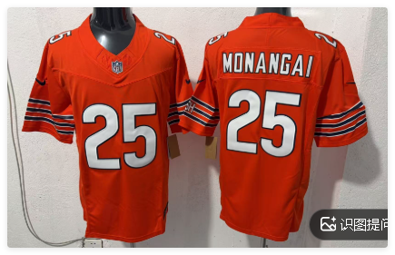 Men's Chicago Bears #25 Kyle Monangai Stitched Football Stitched Jersey Men's Chicago Bears #25 Kyle Monangai Stitched Football Stitched Jersey