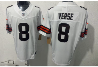 Men's Cleveland Browns #8 Jared Verse White 2026 Vapor Limited Football Stitched Jersey
