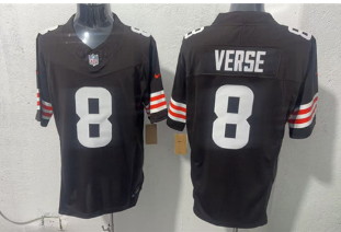 Men's Cleveland Browns #8 Jared Verse Brown 2026 Vapor Limited Football Stitched Jersey
