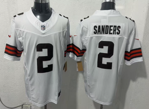 Men's Cleveland Browns #2 Shedeur Sanders White 2026 F.U.S.E. Vapor Limited Football Stitched Jersey