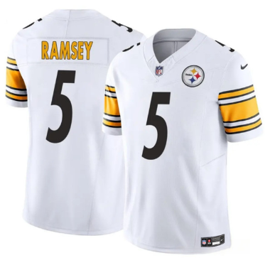 Men's Pittsburgh Steelers #5 Jalen Ramsey Black 2025 F.U.S.E. Color Rush Vapor Limited Football Stitched Jersey