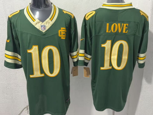 Men's Green Bay Packers #10 Jordan Love Dark Green 2026 F.U.S.E. Rivalries Collection Limited Football Stitched Jersey Men's Green Bay Packers #10 Jordan Love Dark Green 2026 F.U.S.E. Rivalries Collection Limited Football Stitched Jersey