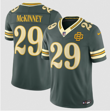 Men's Green Bay Packers #29 Xavier McKinney Dark Green 2026 F.U.S.E. Rivalries Collection Limited Football Stitched Jersey Men's Green Bay Packers #29 Xavier McKinney Dark Green 2026 F.U.S.E. Rivalries Collection Limited Football Stitched Jersey
